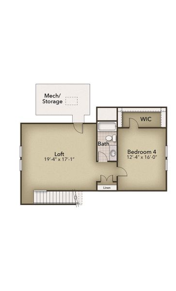 2D floor plan layout of this home in Bridgewater - Shorehaven Village, Little River, SC (Image 5).