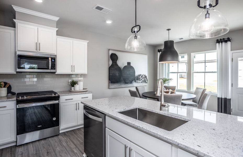 Furnished interior view inside a new home in Exchange at 401, Raleigh (Image 15).