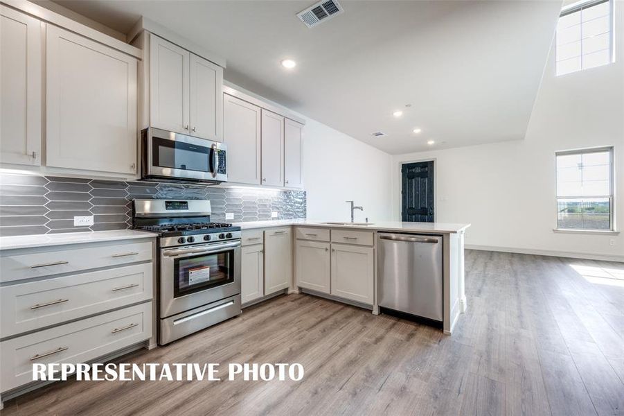 With beautiful finishes, stainless appliances and a thoughtfully laid out design, the kitchen of your dreams awaits!   REPRESENTATIVE PHOTO.