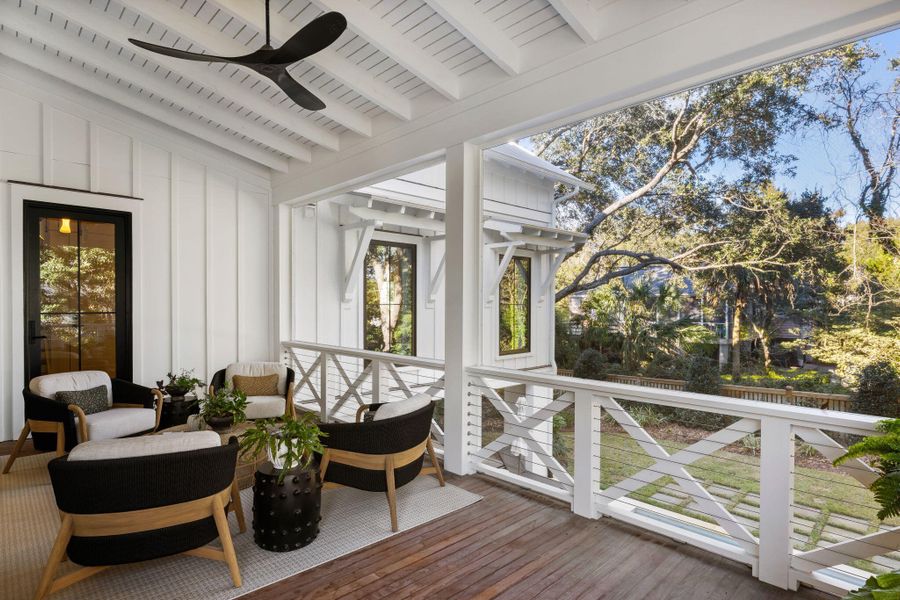 Exterior details and patio area of a home in , Sullivan's Island (Image 25). Exterior details and patio area of a home in , Sullivan's Island (Image 25).