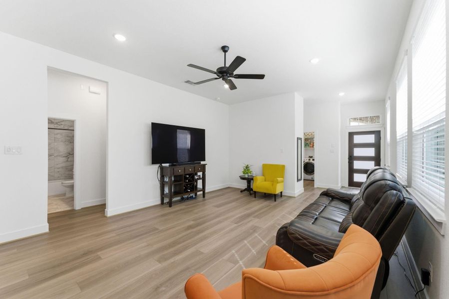 Furnished interior view inside a new home in Wood Leaf Reserve, Tomball (Image 4).