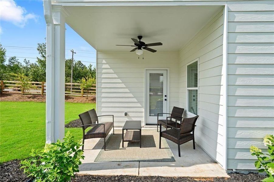 Exterior details and patio area of a home in Sanders Park, Austell (Image 3). Exterior details and patio area of a home in Sanders Park, Austell (Image 3).