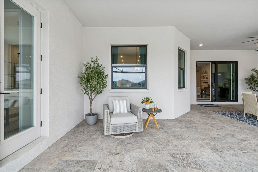 Exterior details and patio area of a home in River Preserve Estates, Parrish (Image 42).
