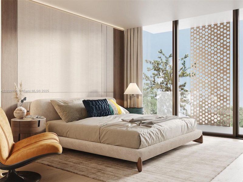 Furnished interior view inside a new home in , Miami Beach (Image 15).