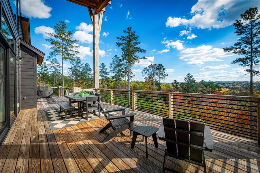 Exterior details and patio area of a home in , Ellijay (Image 31).