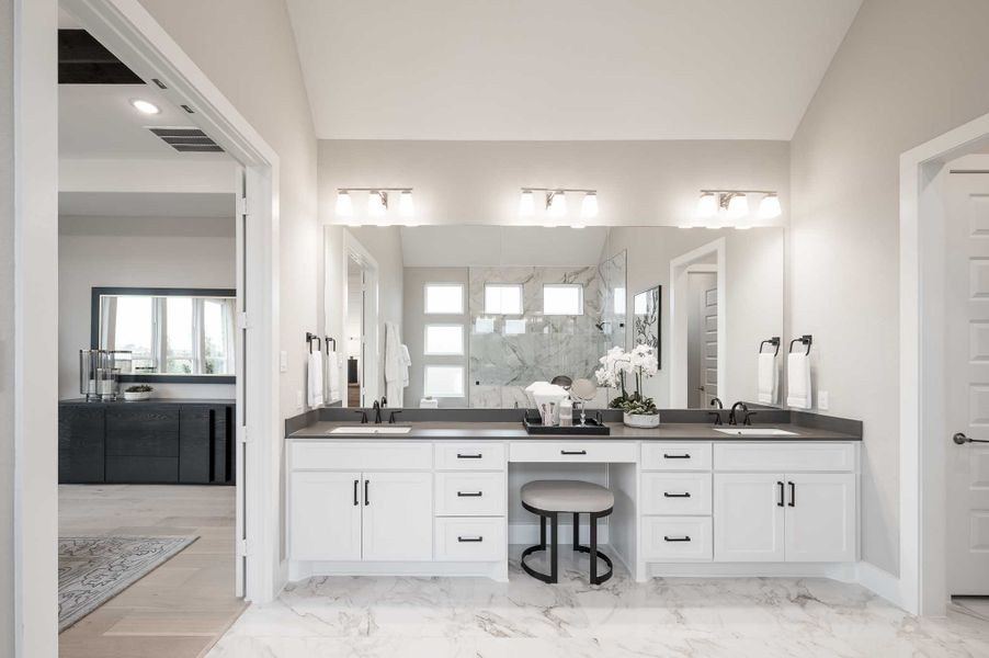 Representative furnished interior of a home built from the Milan by Tri Pointe Homes in Dunham Pointe, Cypress (Image 15).