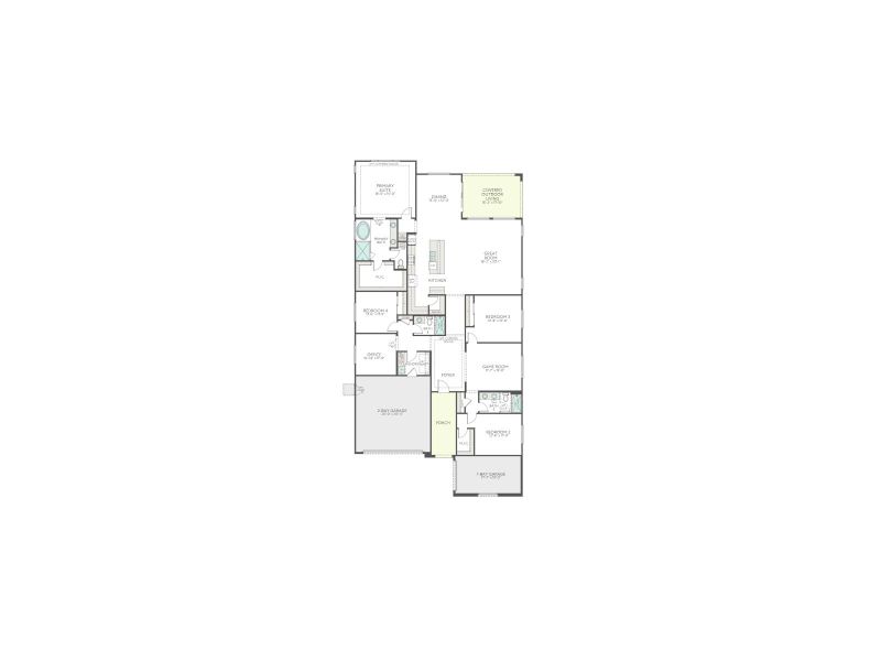 2D floor plan layout for the Elden Plan 4505 by Tri Pointe Homes in Soleo, San Tan Valley, AZ (Image 5). 2D floor plan layout for the Elden Plan 4505 by Tri Pointe Homes in Soleo, San Tan Valley, AZ (Image 5).