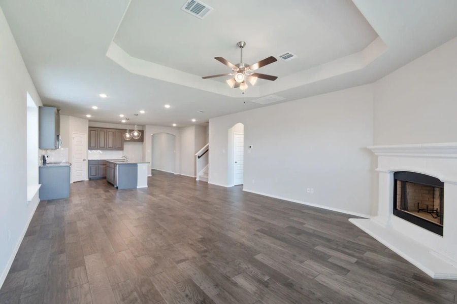 Family Room | Concept 2870 at Chisholm Hills in Cleburne, TX by Landsea Homes