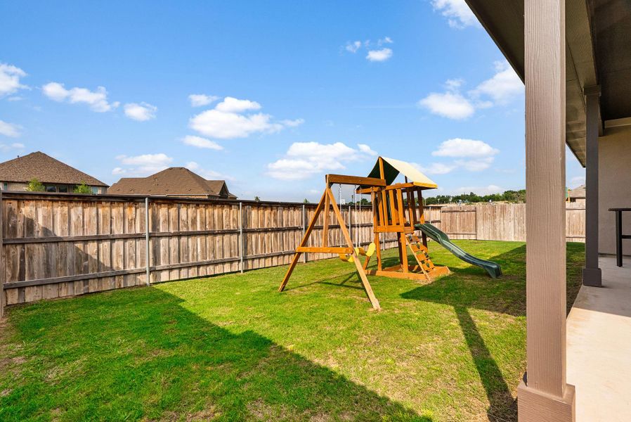 Back yard. Back yard.