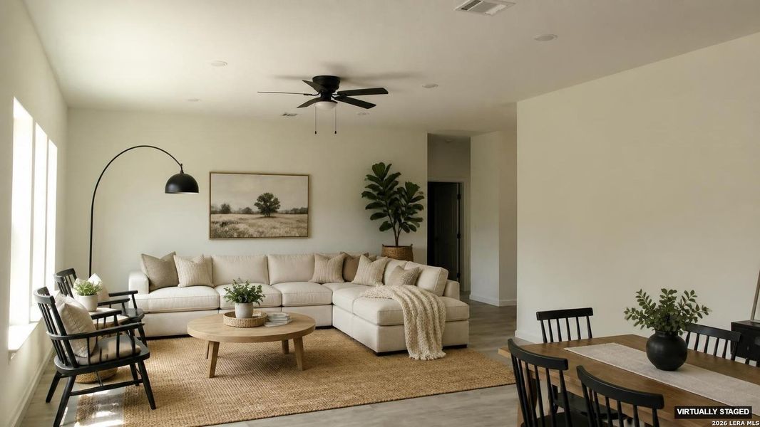 Furnished interior view inside a new home in , Fischer (Image 5). Furnished interior view inside a new home in , Fischer (Image 5).