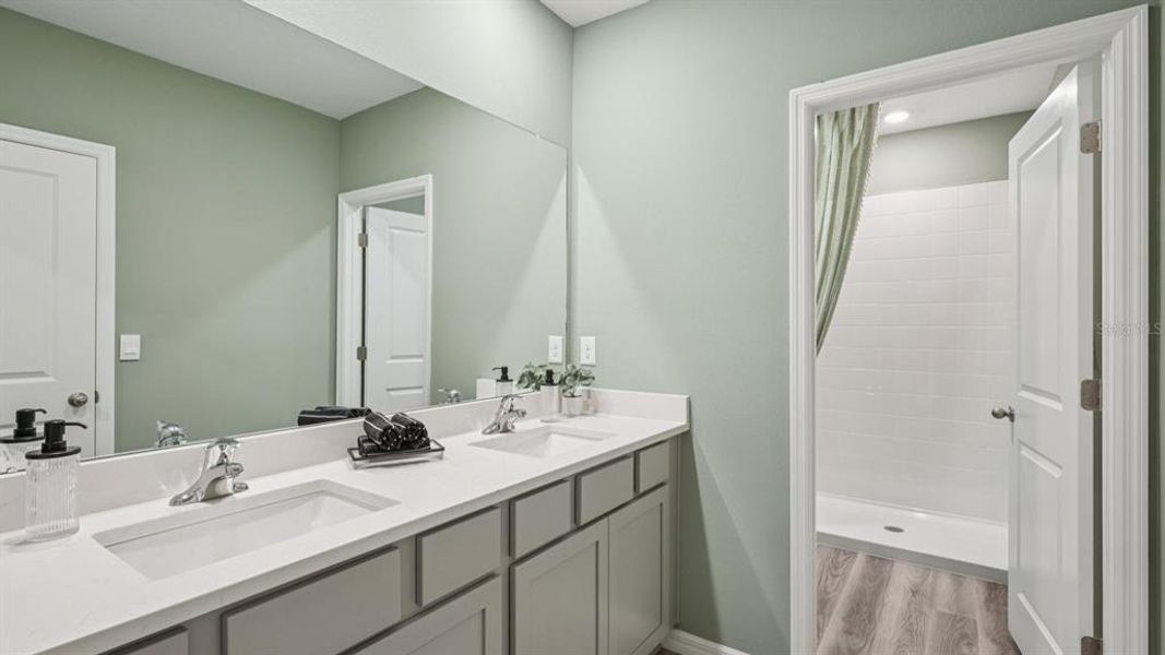 Furnished interior view inside a new home in Meadow Ridge at Epperson, Wesley Chapel (Image 10).