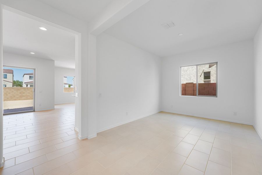 Representative unfurnished interior of a home built from the Kingston by Taylor Morrison in Combs Ranch, Queen Creek (Image 23).