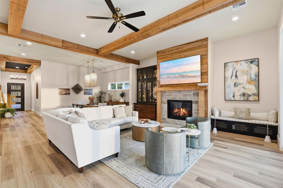 Gas Fireplace in Family Room