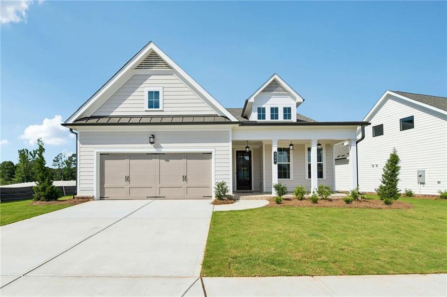 Front exterior of a new home in Aberdeen, Hoschton, GA, highlighting curb appeal (Image 2). Front exterior of a new home in Aberdeen, Hoschton, GA, highlighting curb appeal (Image 2).