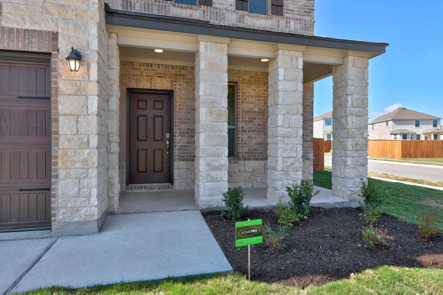 Exterior details and patio area of a home in Salerno - Heritage Collection, Round Rock (Image 19).