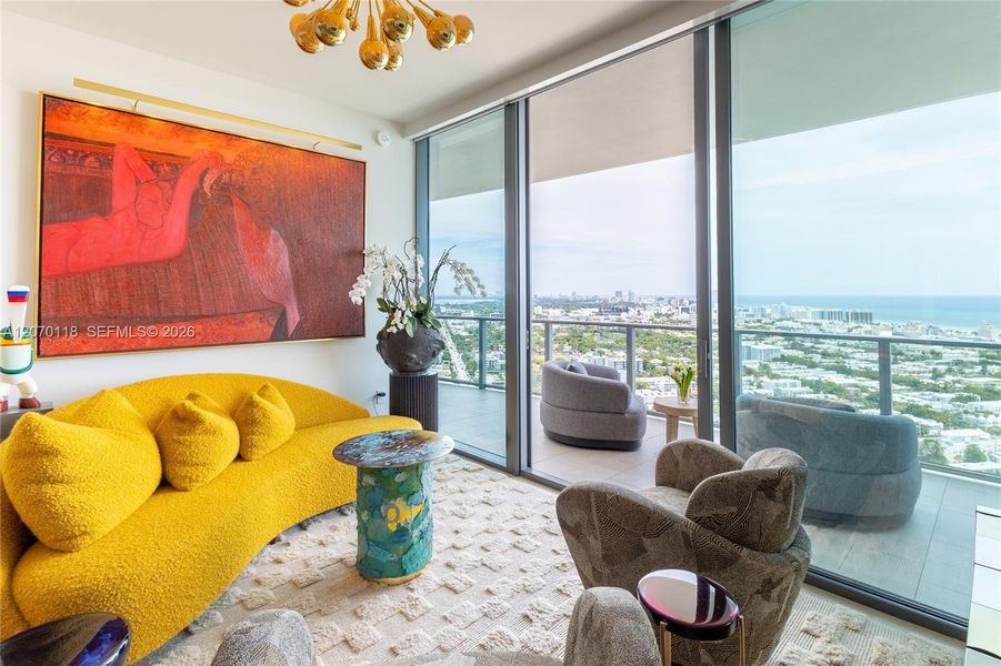 Furnished interior view inside a new home in , Miami Beach (Image 8). Furnished interior view inside a new home in , Miami Beach (Image 8).