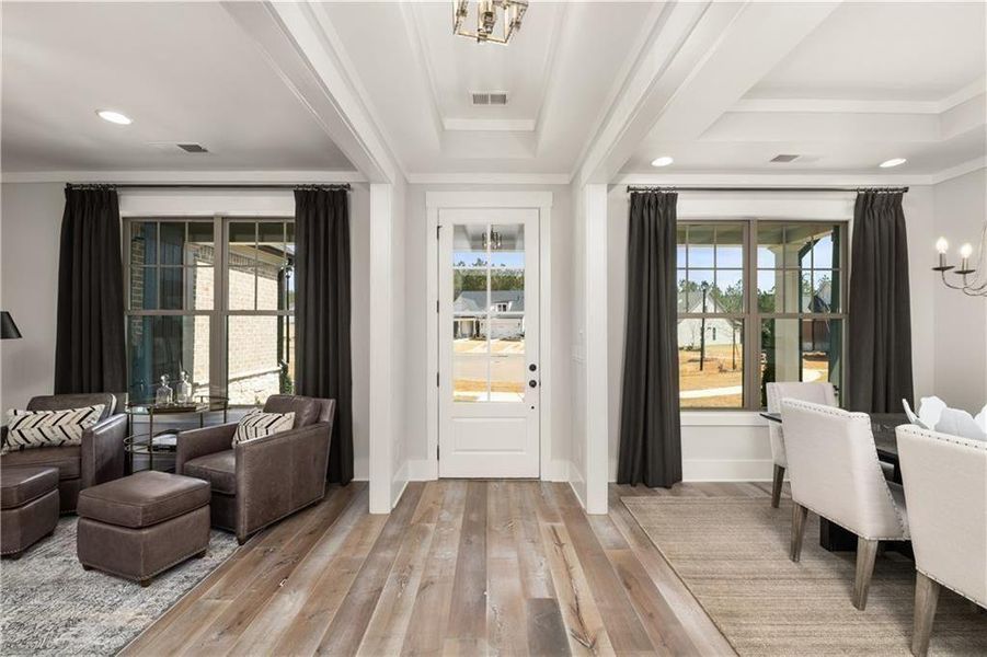 Furnished interior view inside a new home in Soleil Belmont Park, Canton (Image 25). Furnished interior view inside a new home in Soleil Belmont Park, Canton (Image 25).