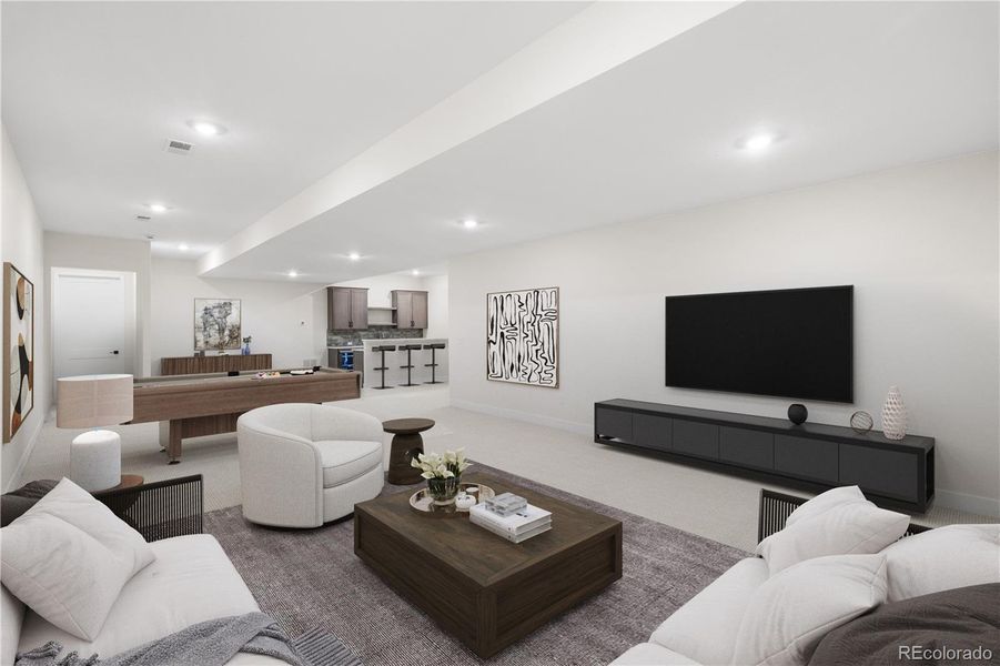 Furnished interior view inside a new home in Autograph at Lyric, Lone Tree (Image 18).