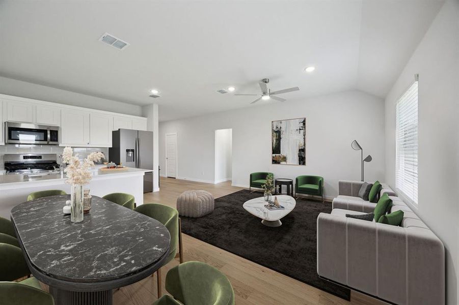 Living Room in the Hadley home plan by Trophy Signature Homes – REPRESENTATIVE PHOTO