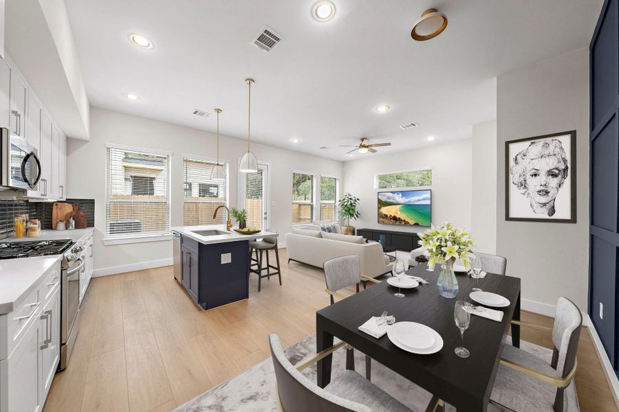 Furnished interior view inside a new home in , Houston (Image 16).