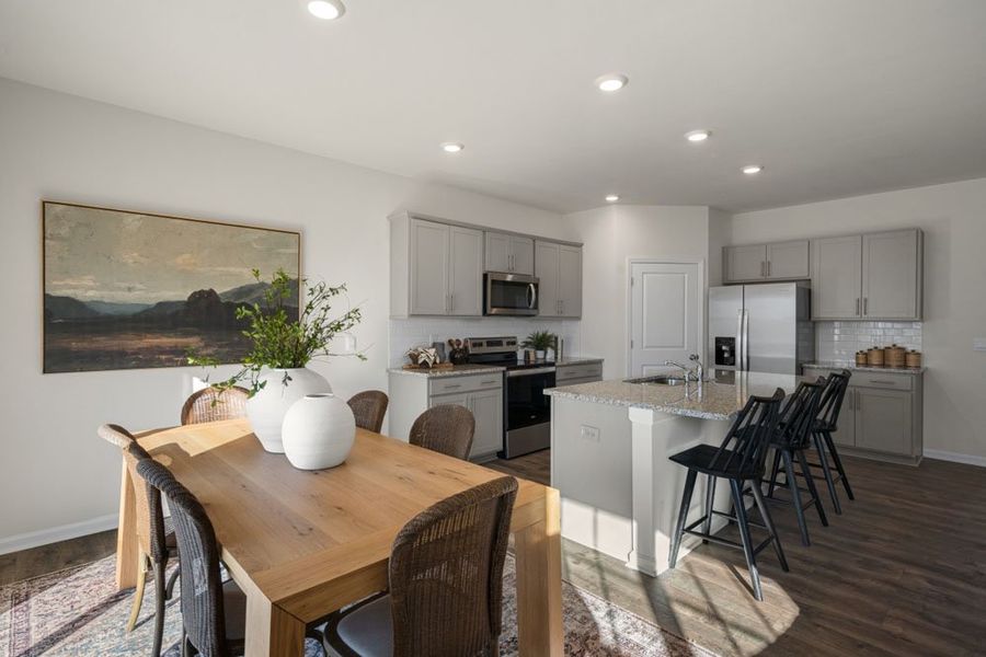 Representative furnished interior of a home built from the HAYDEN by D.R. Horton in Gretchen Pines, West End (Image 11).