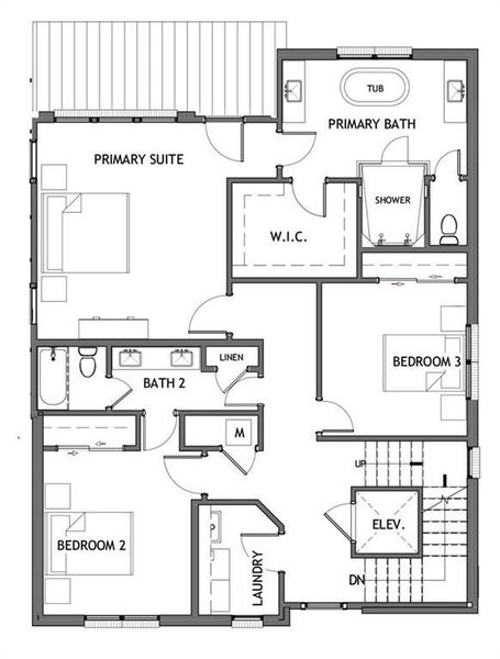2D floor plan layout of this home in The Gathering Alpharetta, Alpharetta, GA (Image 6).