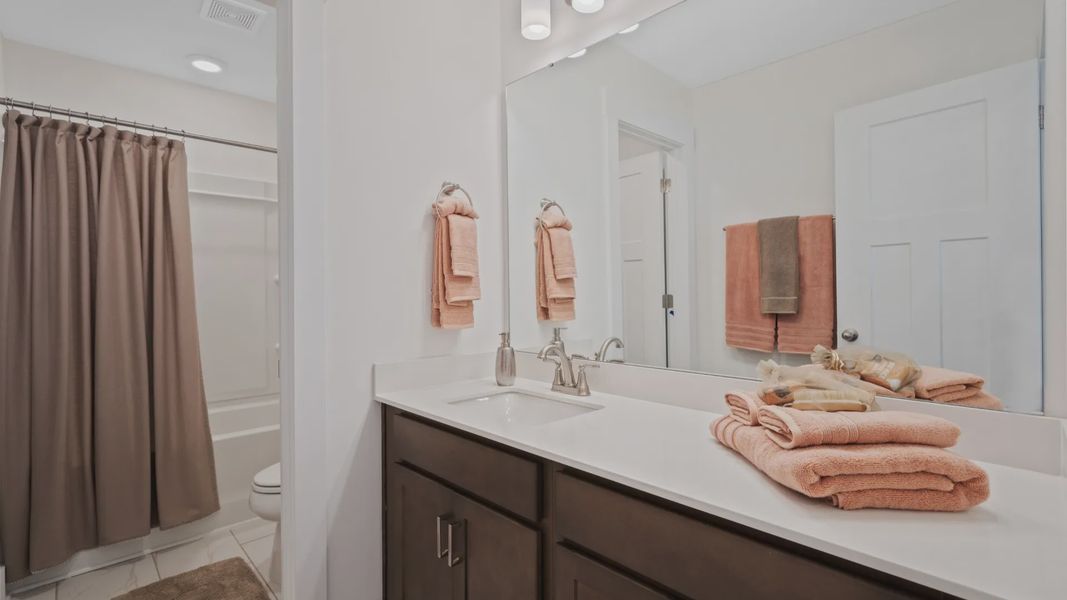 Representative furnished interior of a home built from the Augusta by DRB Homes in Woodglen, Piedmont (Image 29).