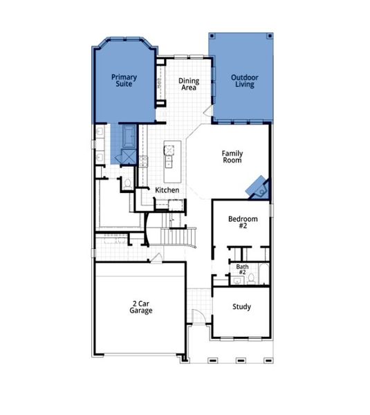 2D floor plan layout of this home in Tavolo Park, Fort Worth, TX (Image 5).
