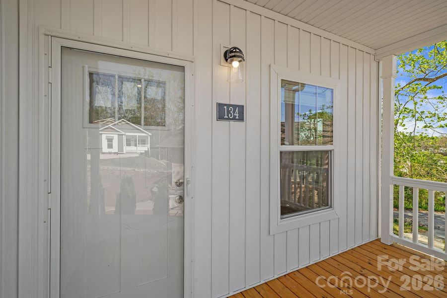 Exterior details and patio area of a home in , Asheville (Image 4).
