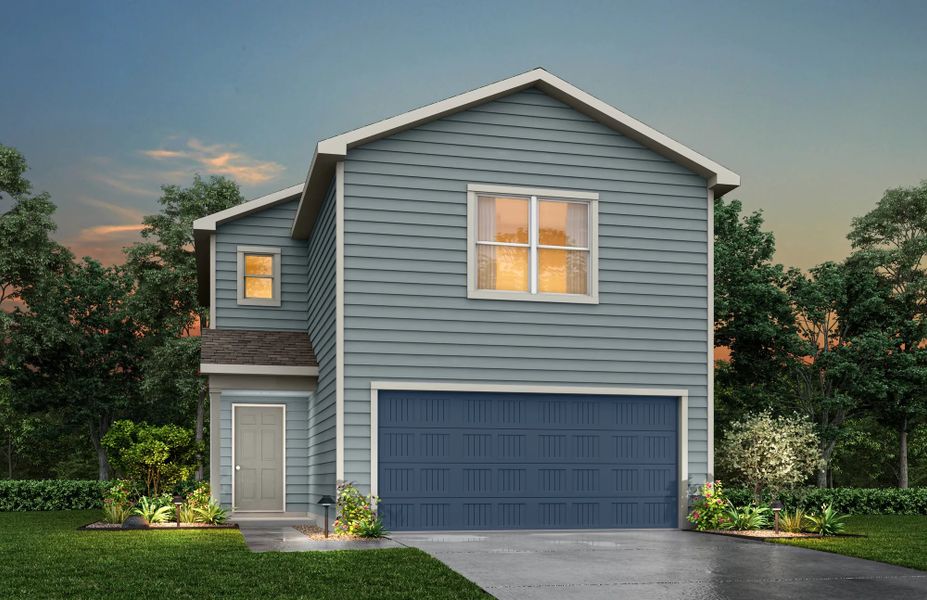Representative exterior photo of a completed home built from the Glacier by National HomeCorp in Victory Estates, Mabank, TX (Image 30).