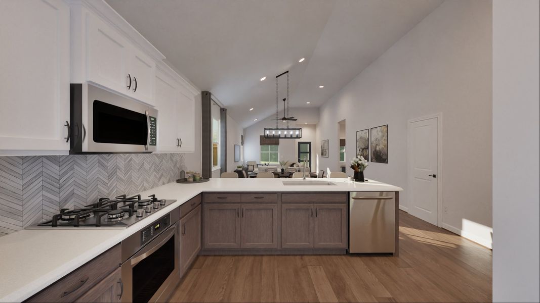 Representative furnished interior of a home built from the Falyn by Risewell Homes in The Porch at Du Pre, Buda (Image 4).