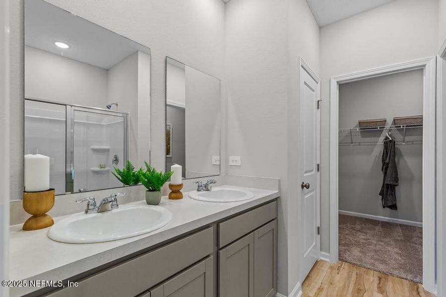 Furnished interior view inside a new home in Palm Series at The Landings at Pecan Park, Jacksonville (Image 8).