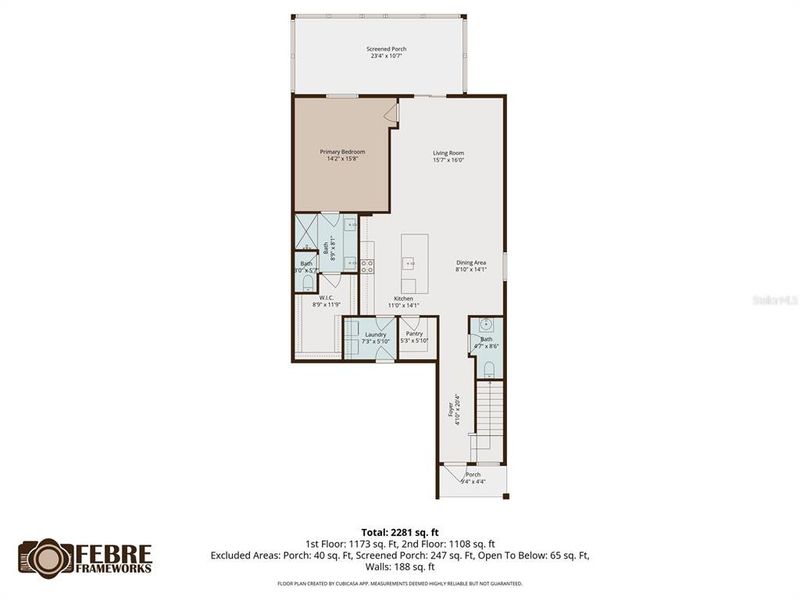2D floor plan layout of this home in , Zephyrhills, FL (Image 5).