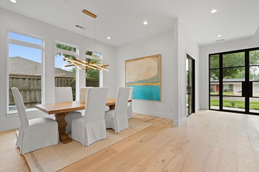 Dining room featuring light hardwood / wood-style floors