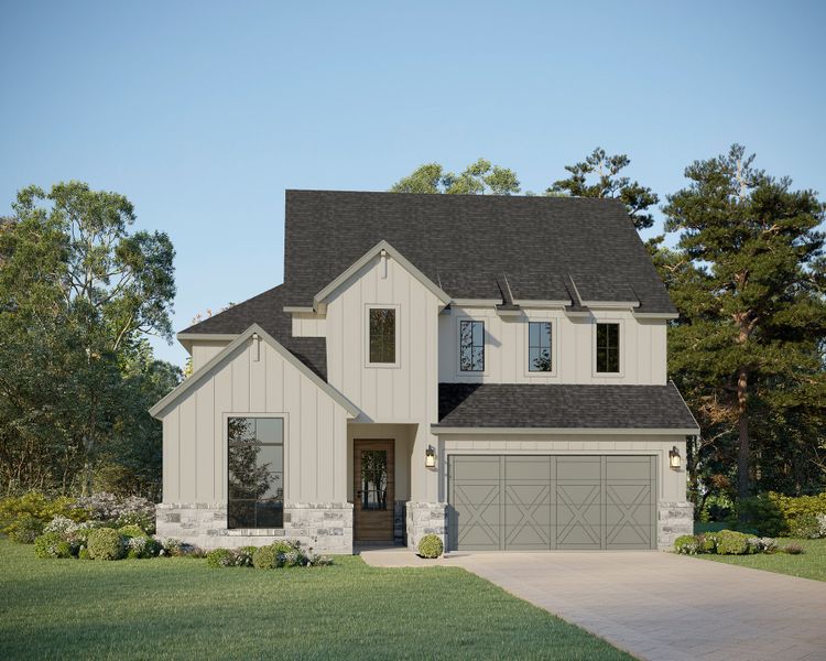 Plan 1564 Elevation B w/ Stone Plan 1564 Elevation B w/ Stone