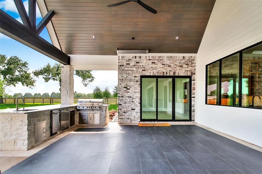 Exterior details and patio area of a home in , Cypress (Image 25).