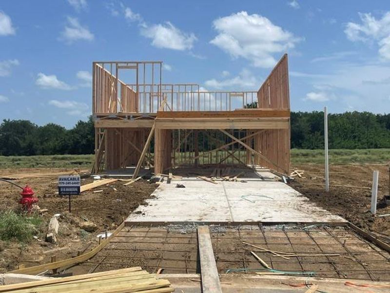 In-progress construction of a new home in Whitetail Run, Caldwell, TX (Image 32).