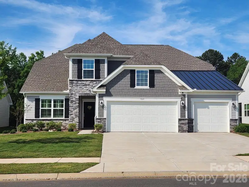 Front exterior of a new home in , Indian Land, SC, highlighting curb appeal (Image 25).