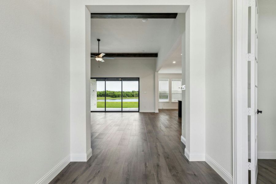 Representative unfurnished interior of a home built from the Harris by Kindred Homes in Berkshire Estates, Mesquite (Image 15).