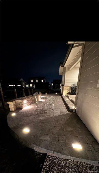 Exterior details and patio area of a home in , Aurora (Image 23).