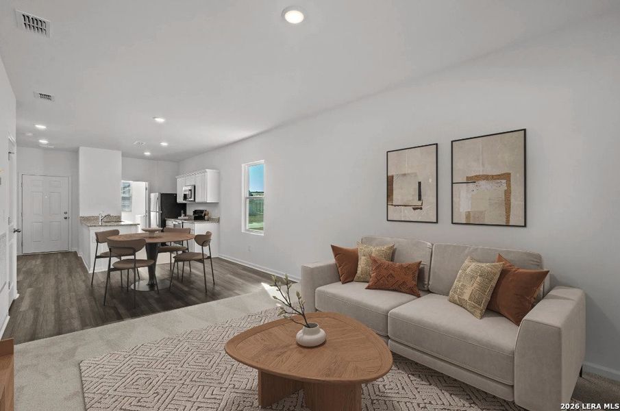 Furnished interior view inside a new home in Sutton Farms, San Antonio (Image 3).