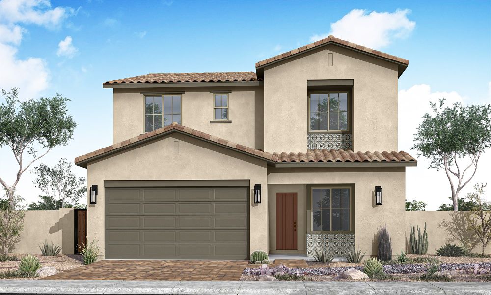 Representative exterior photo of a completed home built from the Tipton Plan 3507 by Tri Pointe Homes in Soleo, San Tan Valley, AZ (Image 22). Representative exterior photo of a completed home built from the Tipton Plan 3507 by Tri Pointe Homes in Soleo, San Tan Valley, AZ (Image 22).