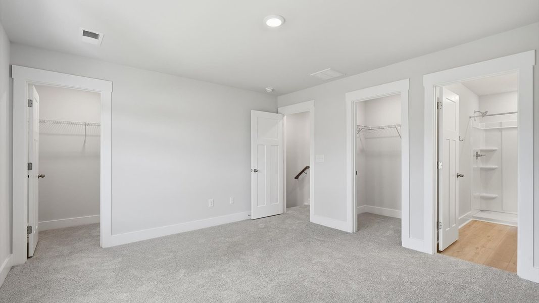 Desirable primary suite layout with spacious en suite bath in a proven, established community called Clarke Townes Desirable primary suite layout with spacious en suite bath in a proven, established community called Clarke Townes