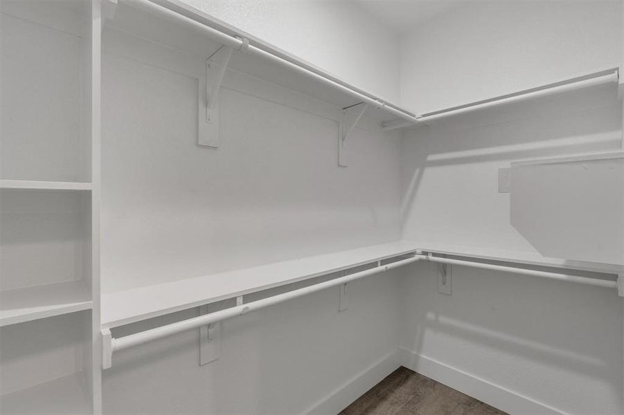 Walk-in closet for master bedroom