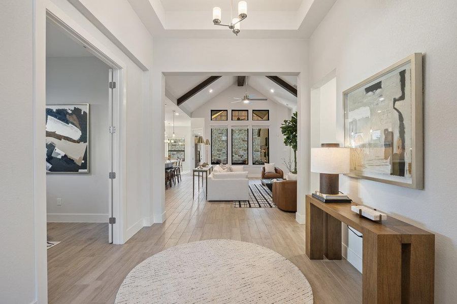 Furnished interior view inside a new home in Sweetwater, Austin (Image 6).