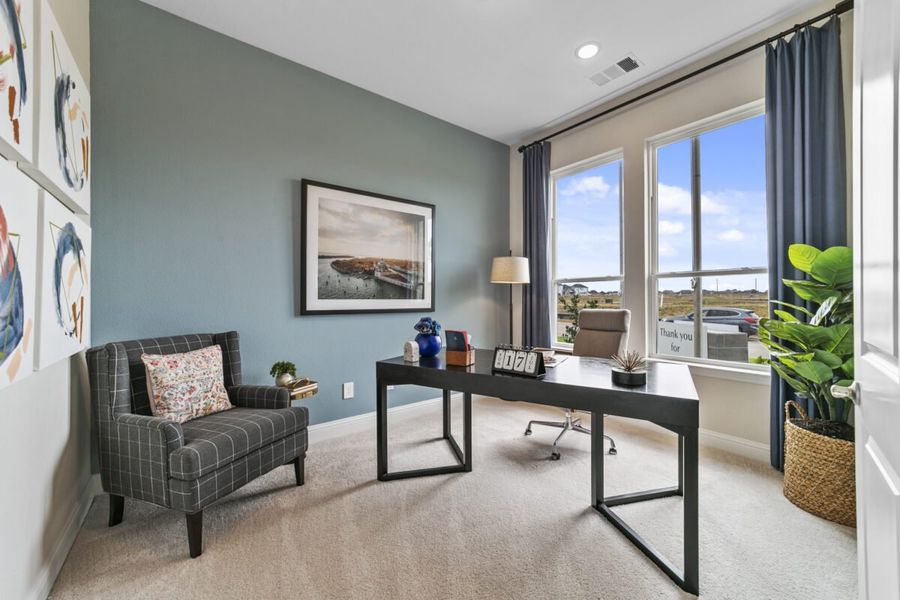 Representative furnished interior of a home built from the Duets D413 by Landon Homes in Lexington Frisco, Frisco (Image 12). Representative furnished interior of a home built from the Duets D413 by Landon Homes in Lexington Frisco, Frisco (Image 12).