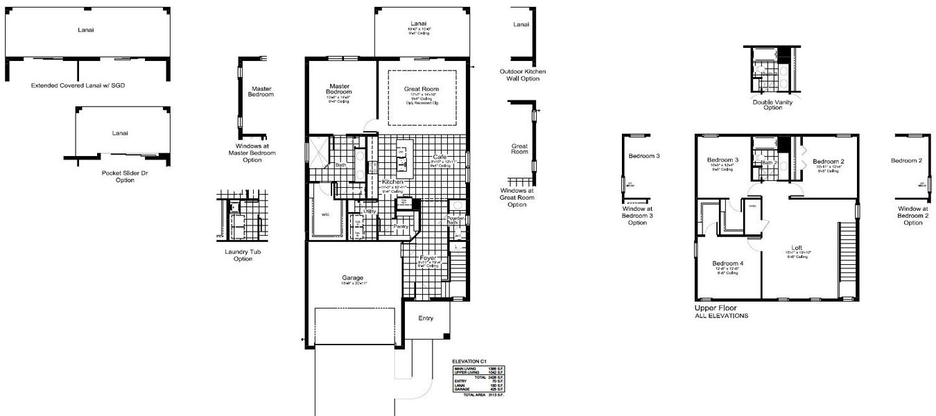 2D floor plan layout of this home in Palm Grove, Lakewood Ranch, FL (Image 3).
