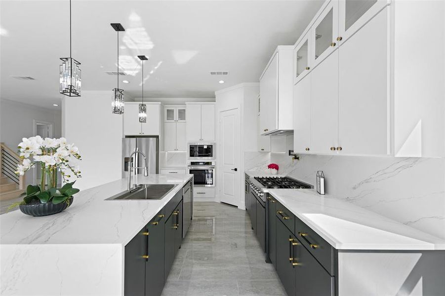 Furnished interior view inside a new home in , Dallas (Image 13).