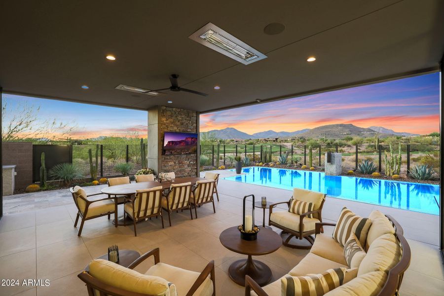 Covered Patio at Twilight