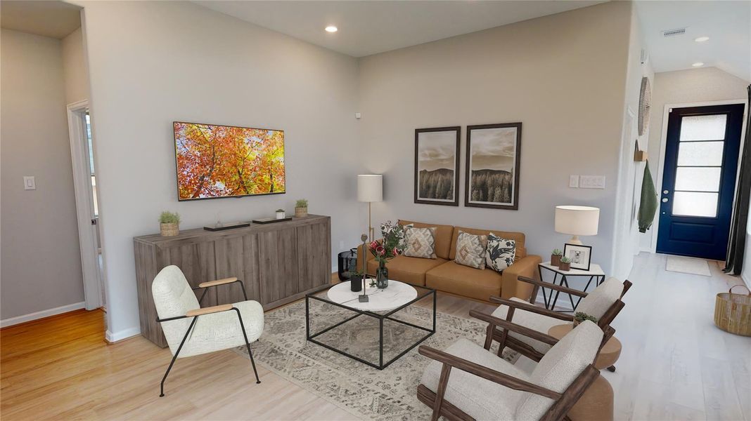 Furnished interior view inside a new home in Monarch Landing, Needville (Image 4). Furnished interior view inside a new home in Monarch Landing, Needville (Image 4).